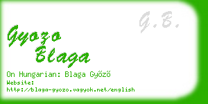 gyozo blaga business card