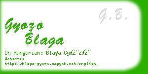 gyozo blaga business card